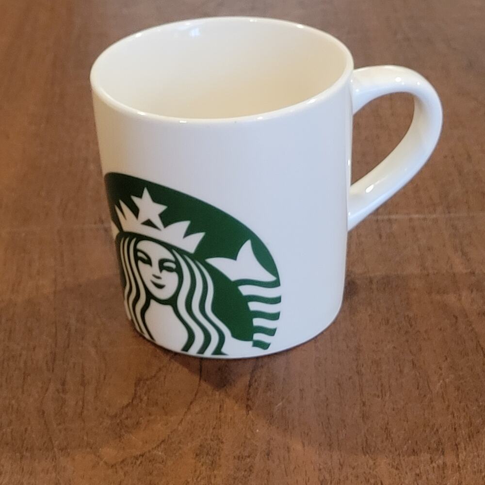 Starbucks Classic White Green Mermaid Logo Coffee Mug 16oz